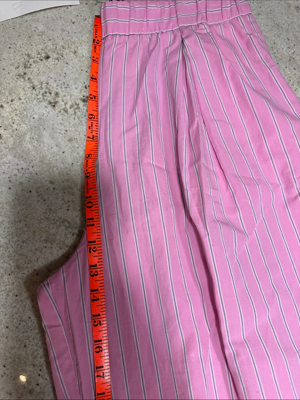 Set Striped poplin Pink Wide-Leg High-Rise Pants - Women's Lounge Trousers - Picture 10 of 13